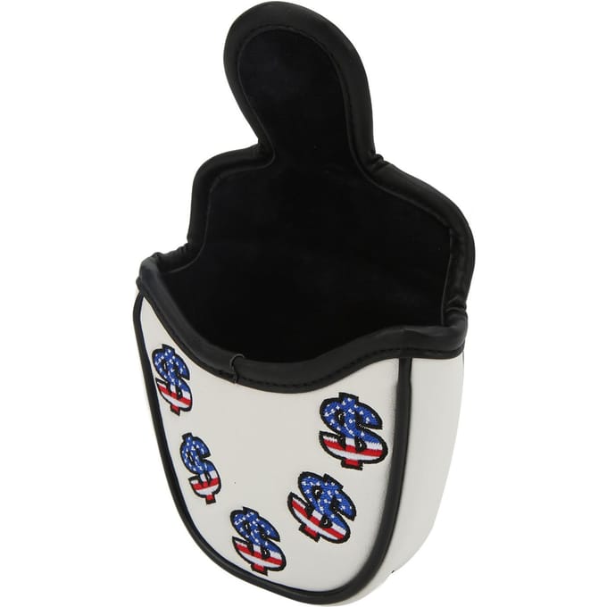 Golf Putter Head Covers PU Leer Waterdicht Golf Club Headcover Beschermer met Magnetische SluitingWit wit