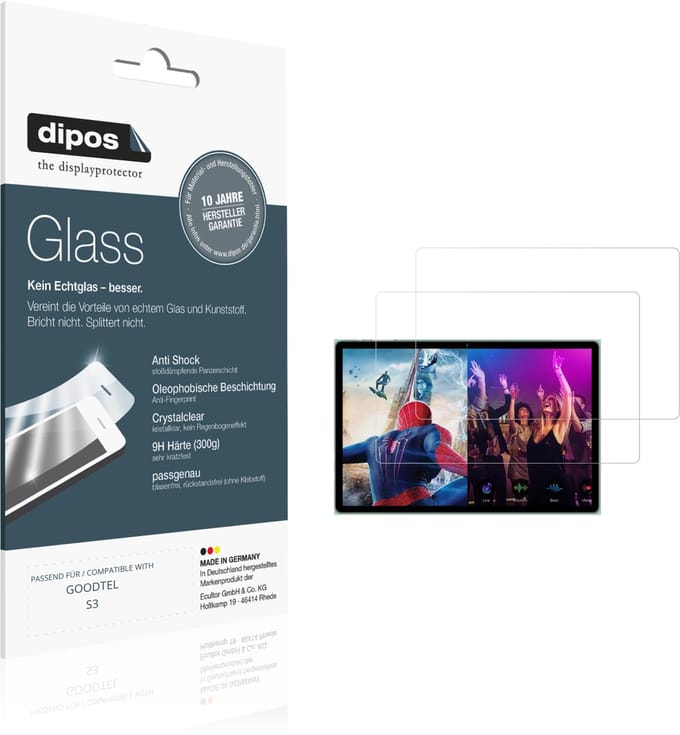 dipos – 2x Pantserfolie geschikt voor GOODTEL S3 | 9H Screenprotector