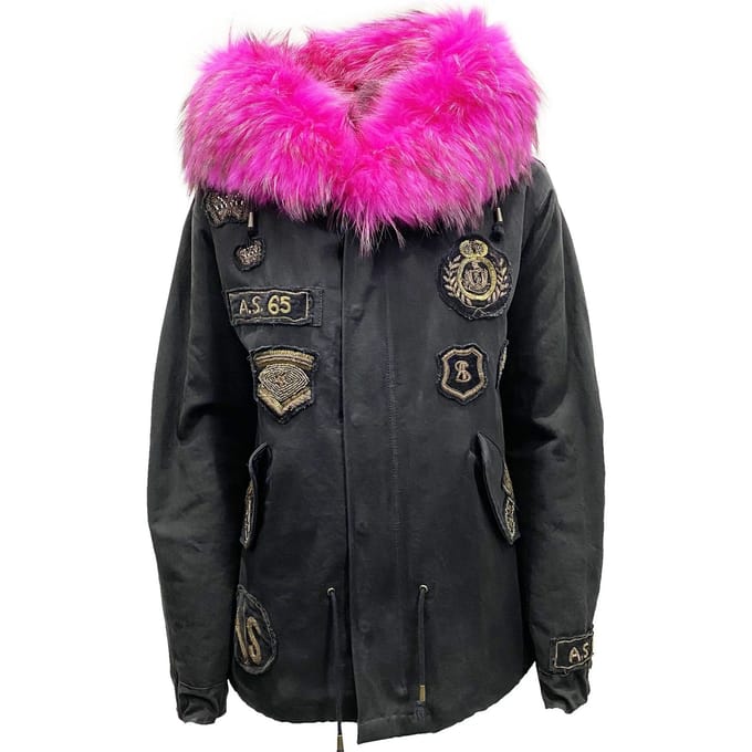 As65 Canvas Versierde Parka Jas