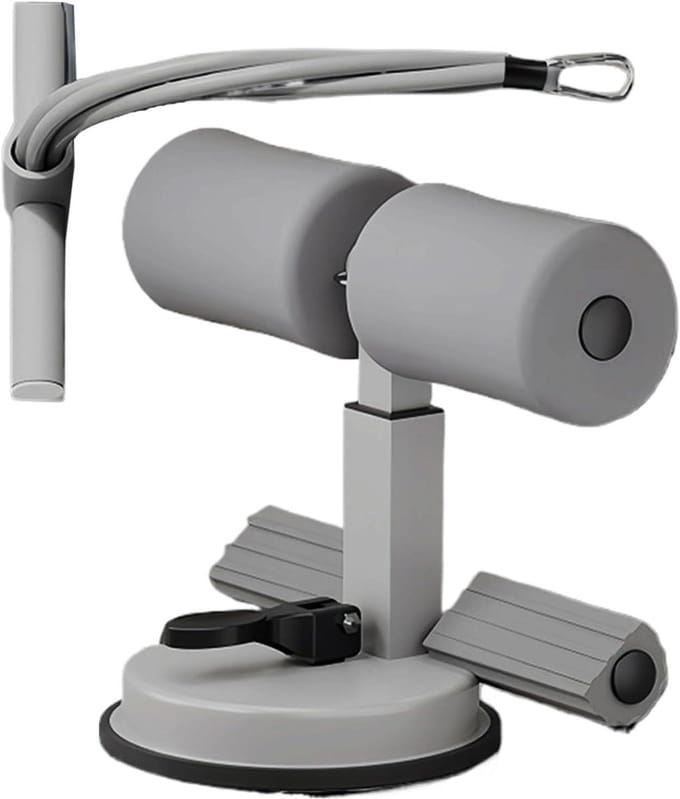 Zit-up Bar - Buiktrainer Assistent - Thuis Fitness - Dubbele Zuignap Stabiliteit - 26 cm Lengte - Grijs