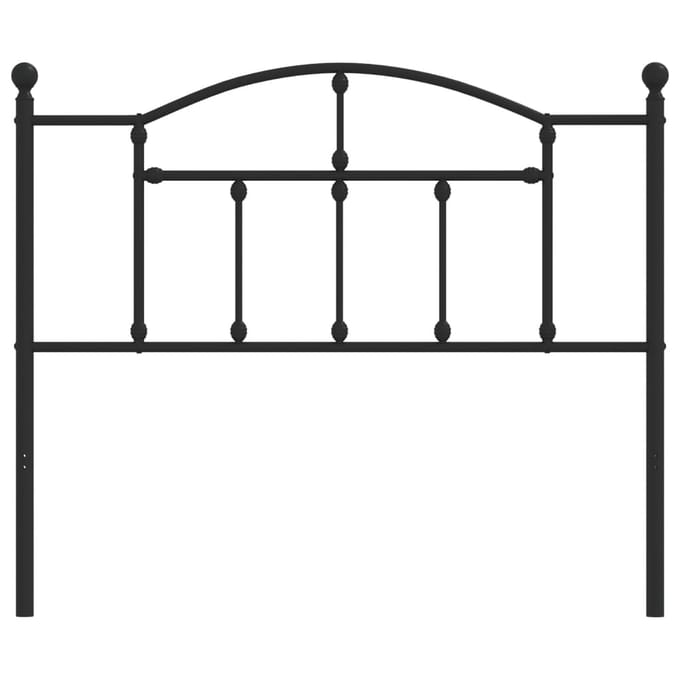 vidaXL - Vervangend - hoofdbord - 107 - cm - metaal - zwart