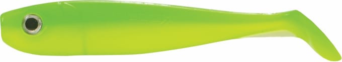 Predox Willy Wonker Shad 7,5 cm Limetreuse softbait voor baars, snoekbaars en roofblei Limetreuse