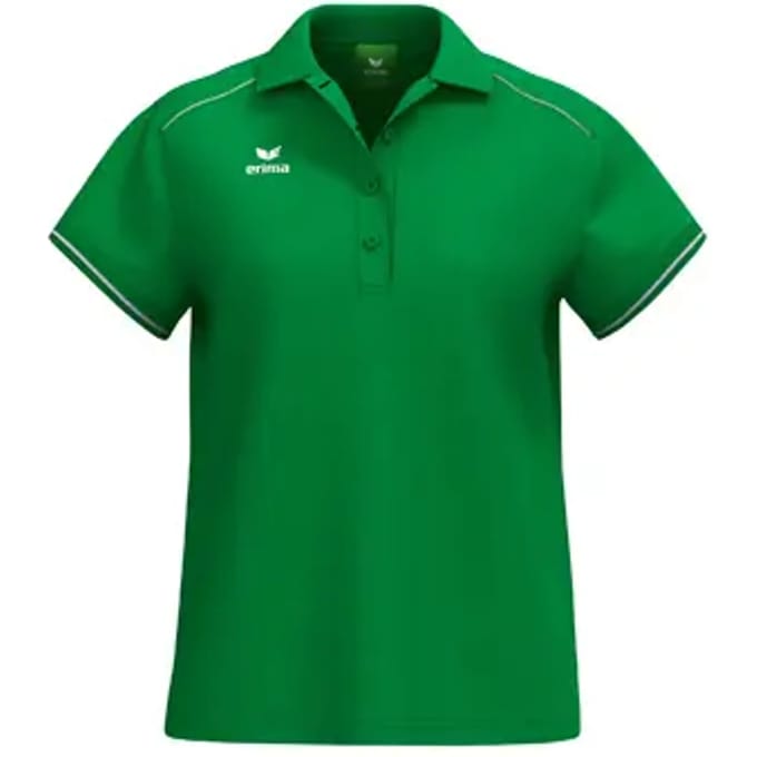 Erima Cmpt 3 Wings Polo Dames - Smaragd / Wit | Maat: 42