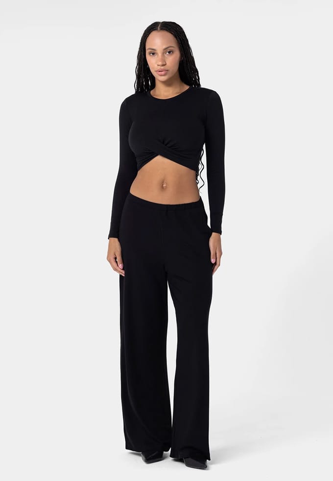 Heavyweight Viscose Pants ZWART