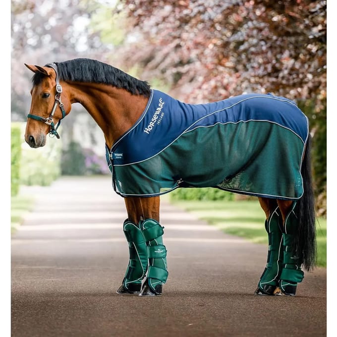 Horseware Signature Sport Cooler - maat 125/175 - navy/hunter green