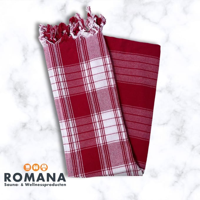 Romana Products - Hamamdoek - Classic deluxe - 95x180cm - Rood
