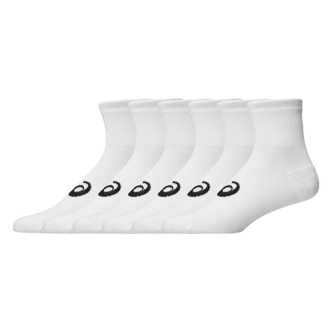 Asics 6 Pack Quarter Sock Sokken Unisex - Wit - Maat 39 - 42 - Katoen