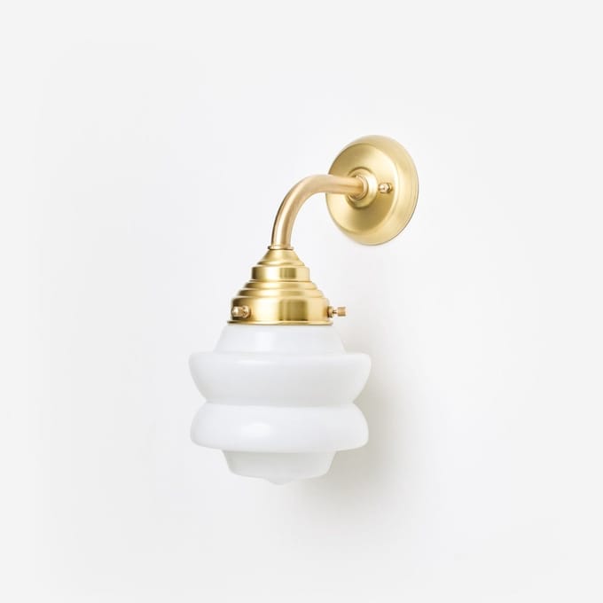 Wandlamp Small Top Curve Messing - Art Deco Trade