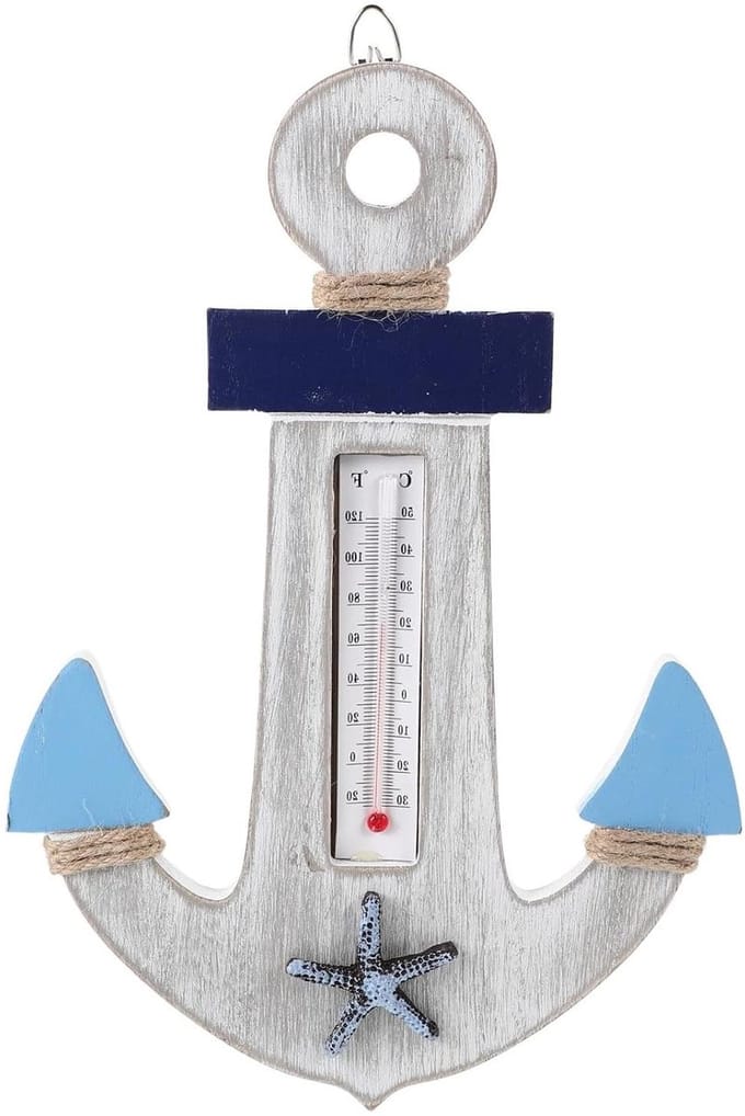 Kamerthermometer - Temperatuurmeter - Binnen Meten - Nautische Stijl - 32 cm - Multi