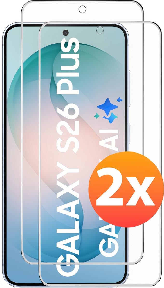 Screenprotector Geschikt voor Samsung S26 Plus Screen protector Tempered Gehard galaxy glas - 2 stuks beschermglas