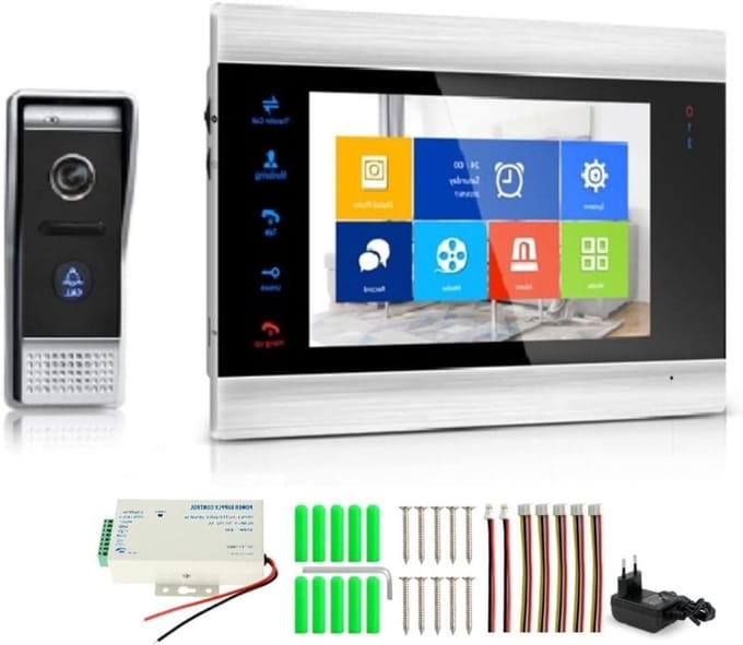 Wifi Deurintercom - Video Deurbel - Veilig Huis - App Bediening - 7 Inch Scherm - Zwart