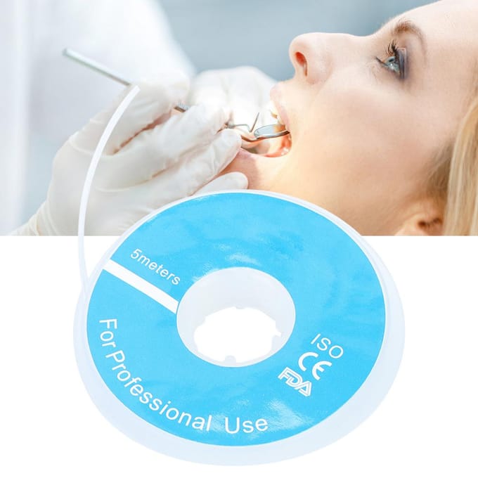 5m Professionele Zachte Tandheelkundige Orthodontische Boogdraad Sleeves Tandheelkundig Gereedschap AccessoireTransparant zilver