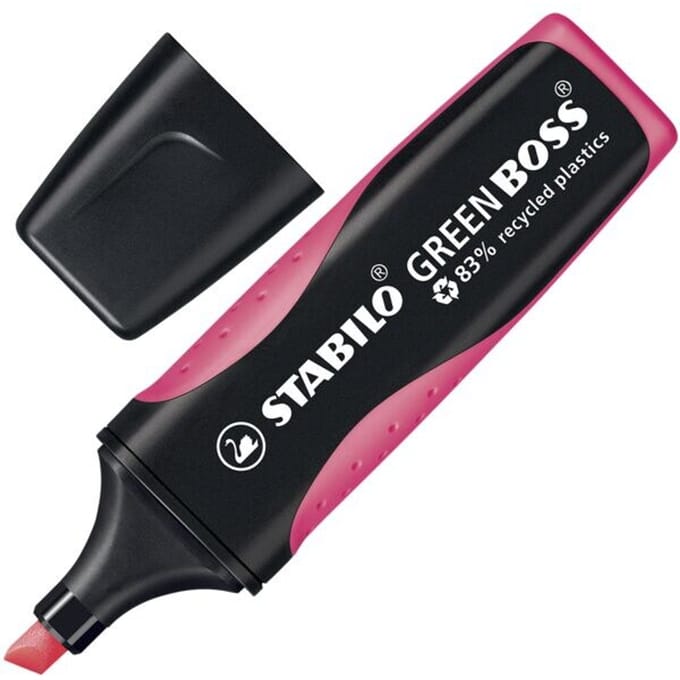 STABILO GREEN BOSS - Markeerstift - Gemaakt Van 83% Gerecycled Plastic - Roze - Per stuk