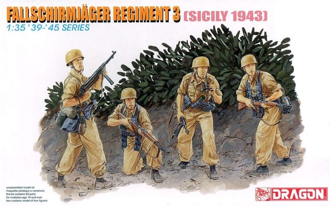 Dragon Modelbouwpakket Militaire voertuigen - 6195 Fallschirmjager Regiment 3 - Sicily 1943 Plastic - 1:35 - Modelbouw