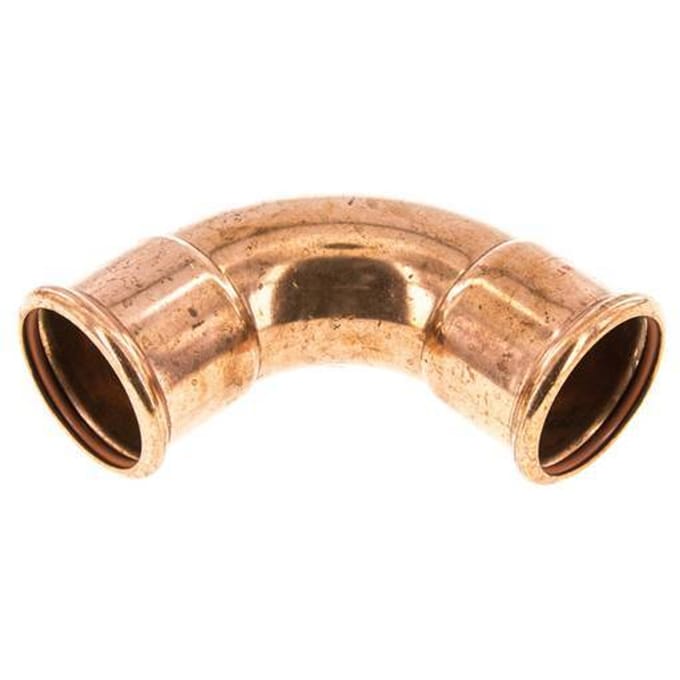 90 graden L-Perskoppeling - 54mm Persmof - Koperlegering