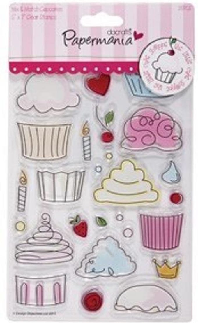 Papermania - Clearstamp - Little cake shoppe - Cupcakes - PMA907200