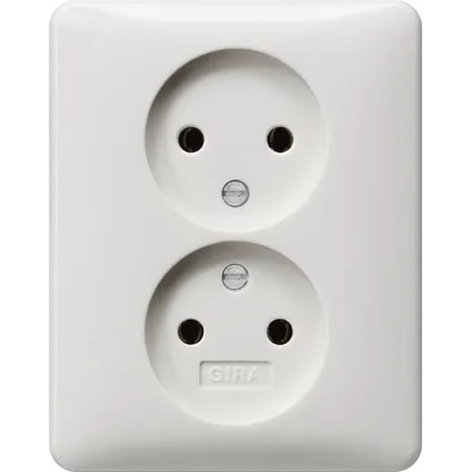 Gira Inbouwstopcontact St55 Ongeaard 2-polig Wit Ip20
