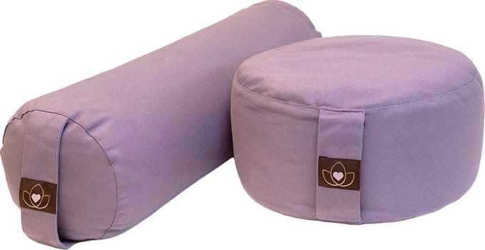 Pakket bolster en meditatiekussen - lavendel