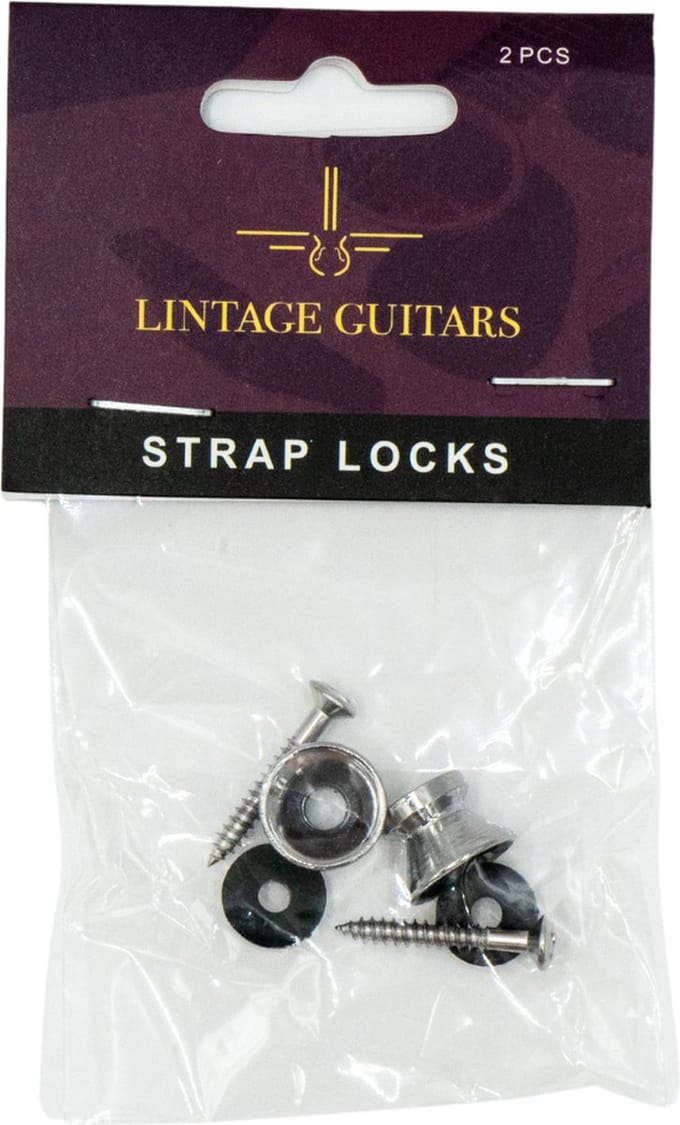 2 Stuks - Straplock voor Gitaar - Ukelele - Bas - Ukulele - Straplock met schroef en beschermring - Gitaar Basaccessoires - Accessoires