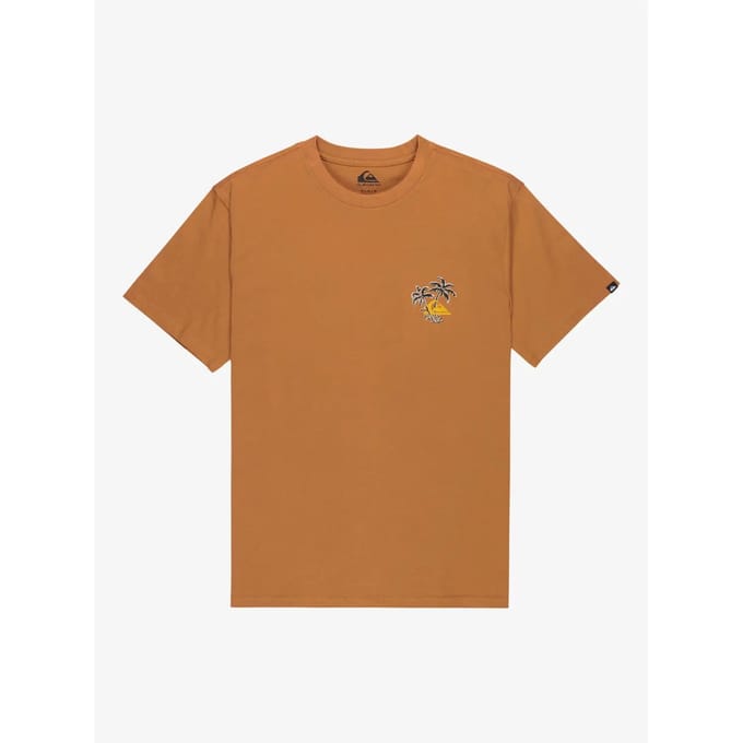 Quiksilver Evo Learning From Nature T-shirt Met Korte Mouwen Bruin L Man