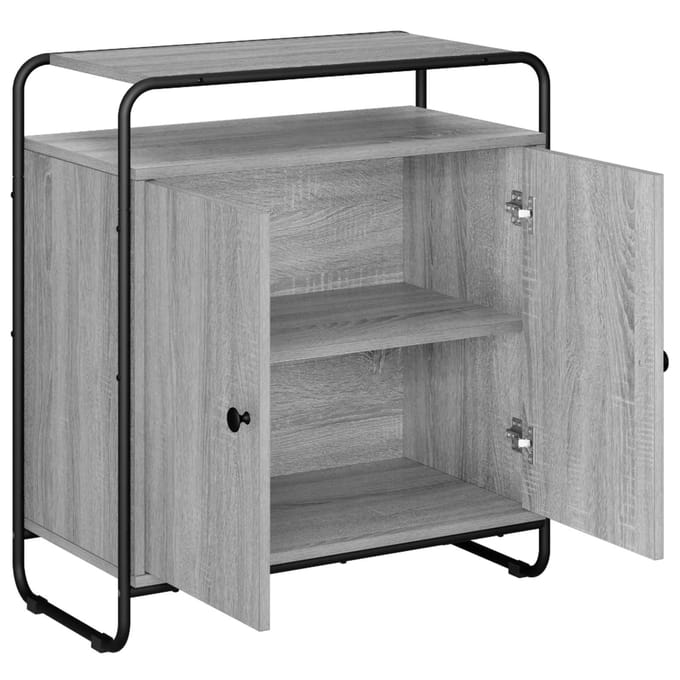 vidaXL - Dressoir - Grijs - Sonoma - 68 - x - 35 - x - 75 - cm - Bewerkt - hout