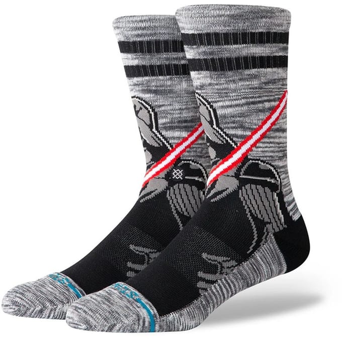 Stance heren casual sokken darth crew zwart & grijs (Star Wars)