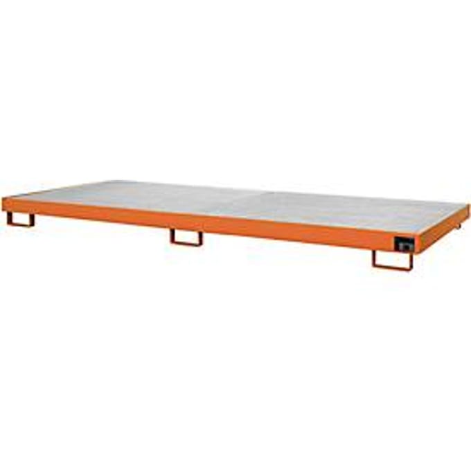 Stellinglekbak type RW/GR 3300-1, met rooster, oranje RAL2000