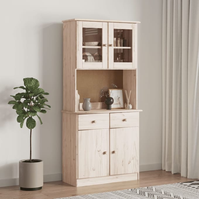 Vidaxl Opzetstuk Voor Commode Alta, 77X30X92 Cm, Massief Grenenhout