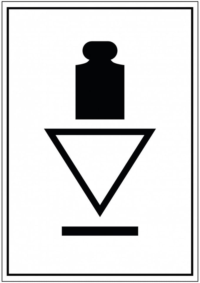 Topzwaar sticker, zwart wit 148 x 210 mm