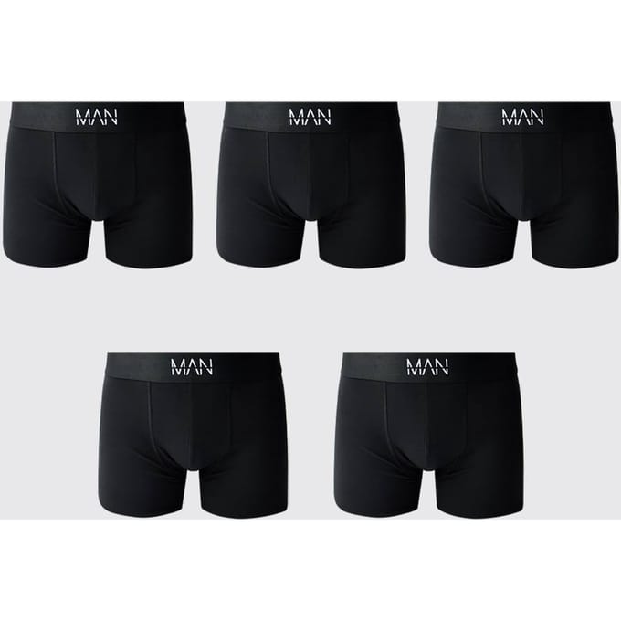 5-pack Zwarte Herenboxers | Black | Size Small