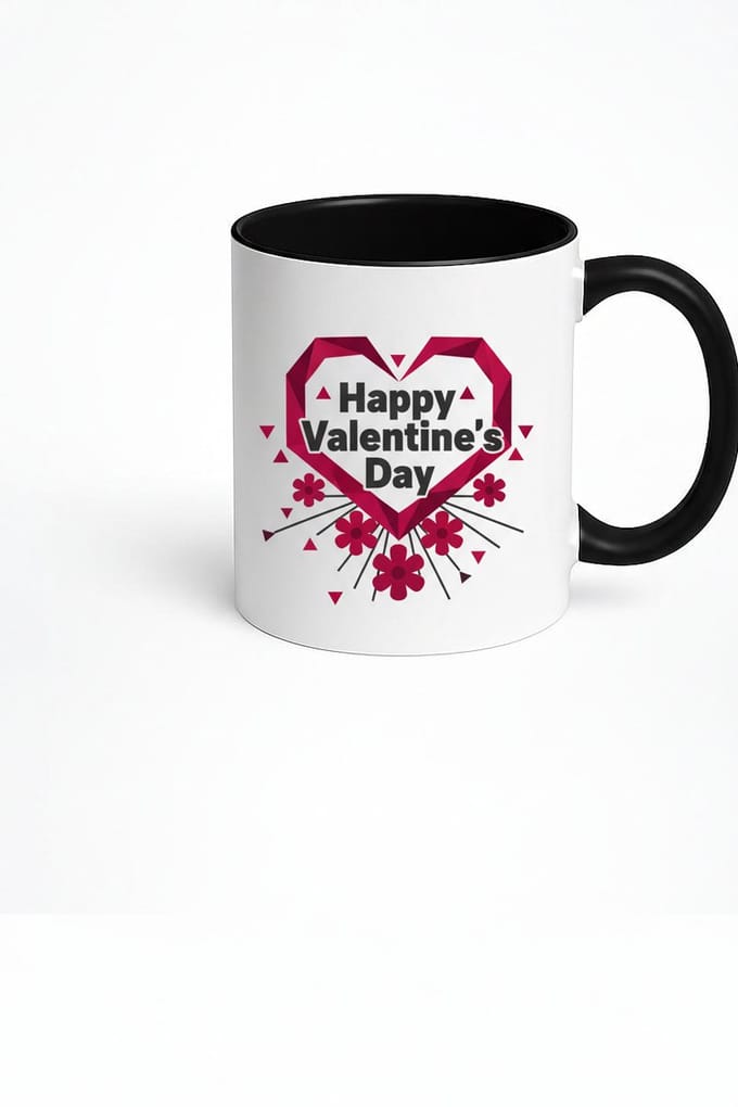 Valentijn Mok Happy Valentine's Day | Romantisch Cadeau met Hart Design