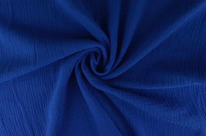 10 meter double gauze - Donkerblauw - 100% katoen
