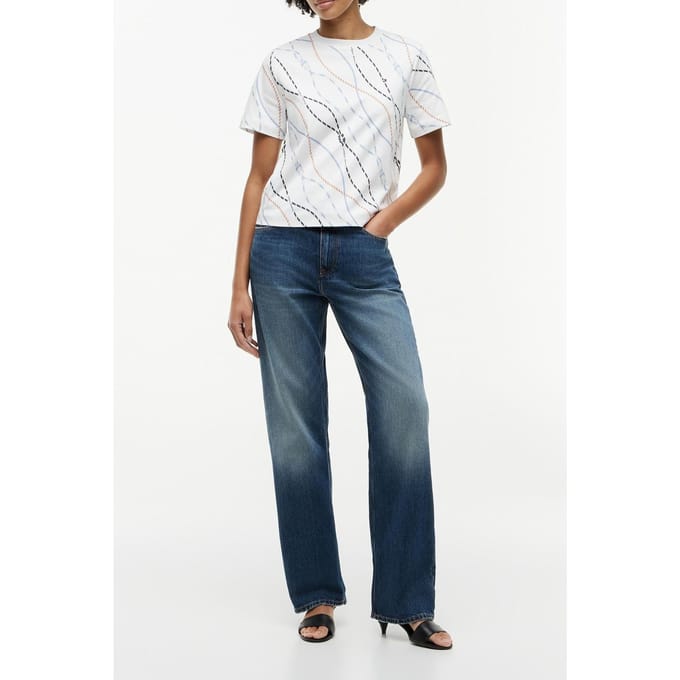 Tommy Hilfiger Interlock Boxy C-neck Multi Color Rope Größe: S | Hemden Outlet | Damen