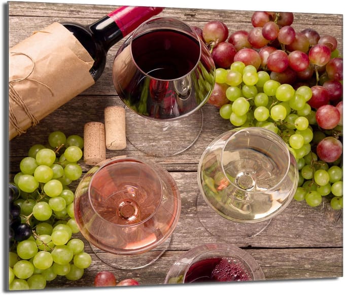 TMK ArtDeko Serie - Kookplaat Achterwand - 60x52 cm - Wino