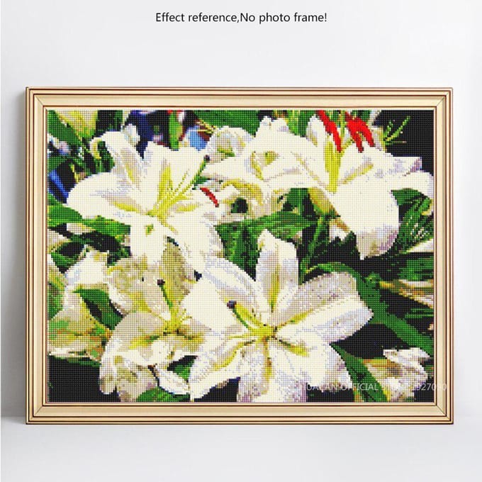 5D DIY diamant schilderij bloem volledige ronde boor foto van strass borduurwerk 20X30 beige
