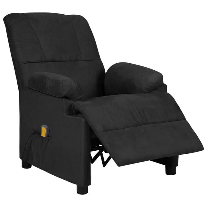 vidaXL Massagestoel microvezelstof zwart