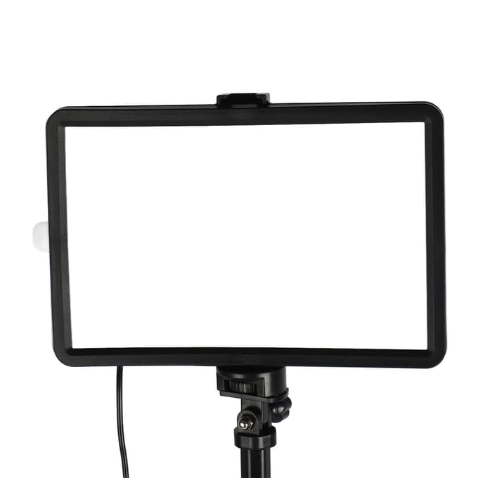 Kit Lumière Vidéo LED USB Éclairage de Conférence Vidéo avec Lumière d'Appoint LED 3200K 5600K Dimmable Trépied Extensible Couleur noir
