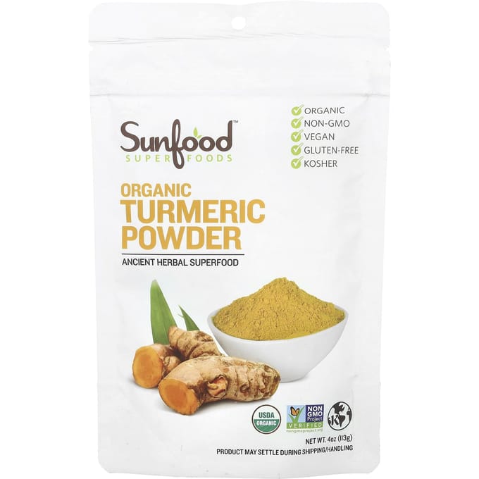 Sunfood, Poudre de Curcuma Bio, 4 oz (113g) beige