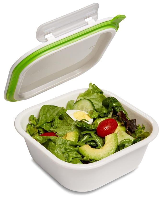 Black&Blum - Appetit Lunchbox Vierkant Groot - 930 ml -16.5x17.5x7.5 cm Lime