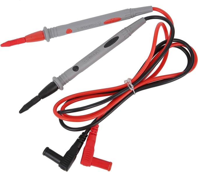 Meetsnoeren Set - Testkabels - Elektrische Circuits Testen - Hittebestendig Siliconen - 1000V 20A - Rood Zwart