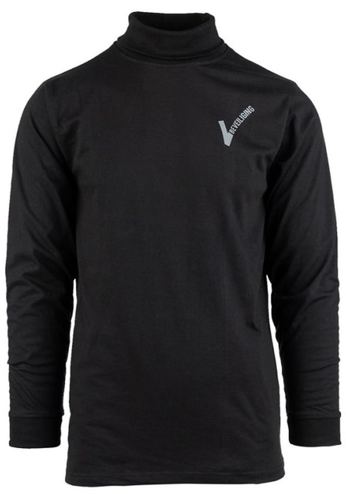 T-shirt beveiliging V-logo lange mouw Zwart M