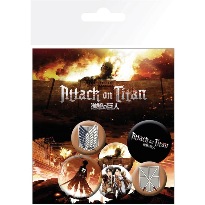 Attack on Titan Characters Badge Pack