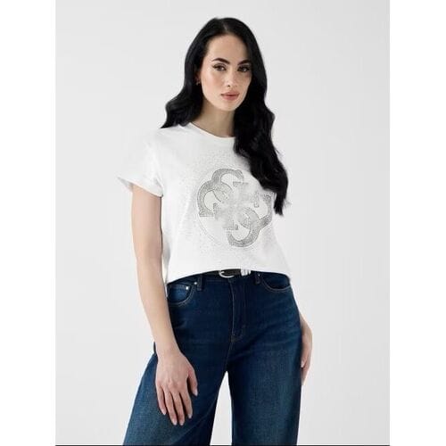 Guess T-shirt met wit strass-logo