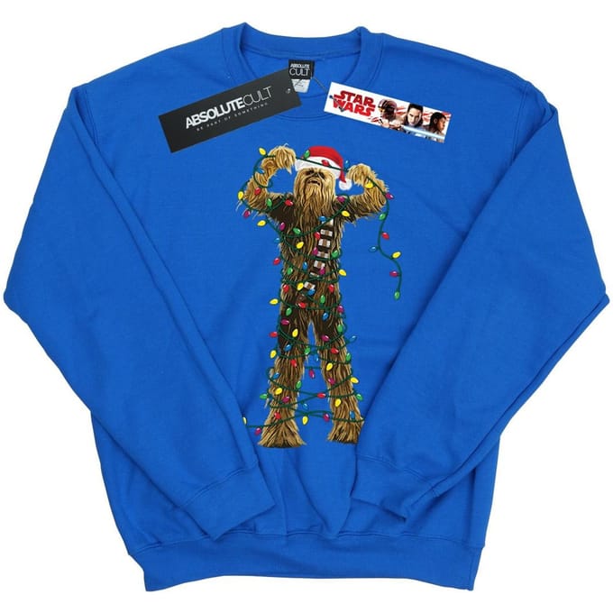 Star Wars Jongens Chewbacca Kerstverlichting Sweatshirt (Koningsblauw)