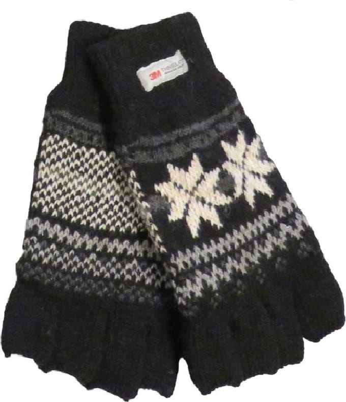 Thinsulate handschoen dames halve vingers - 30% wol