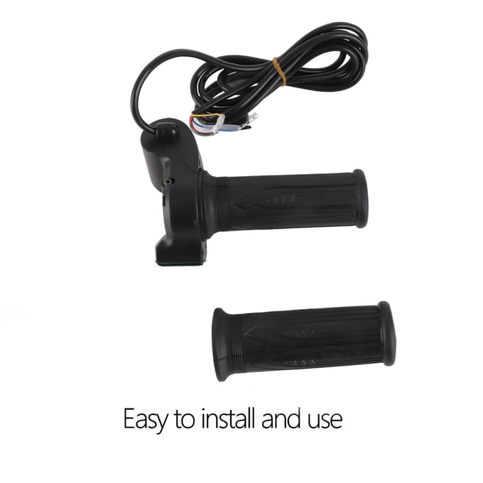 1 Paire Poignée Étanche à Affichage LED pour Voitures Électriques Vélo Scooter black