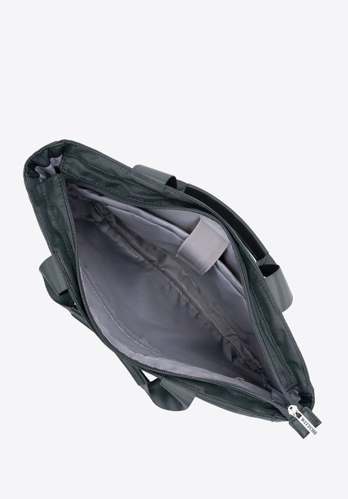 Wittchen Dames 14" Laptoptas met Quilting, Grijs Polyester