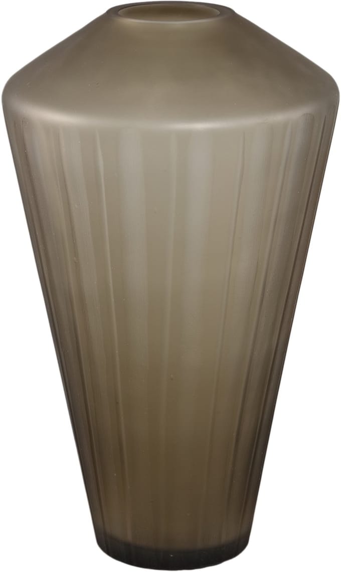 PTMD Damiri Brown Glass Handcut Vase Lines L