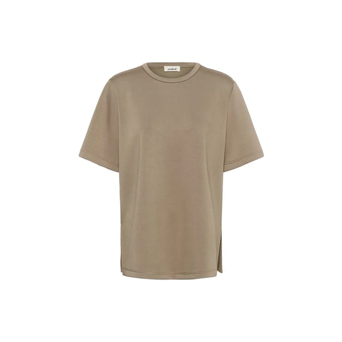 Dames-T-shirt Soaked in Luxury Marigold Mono