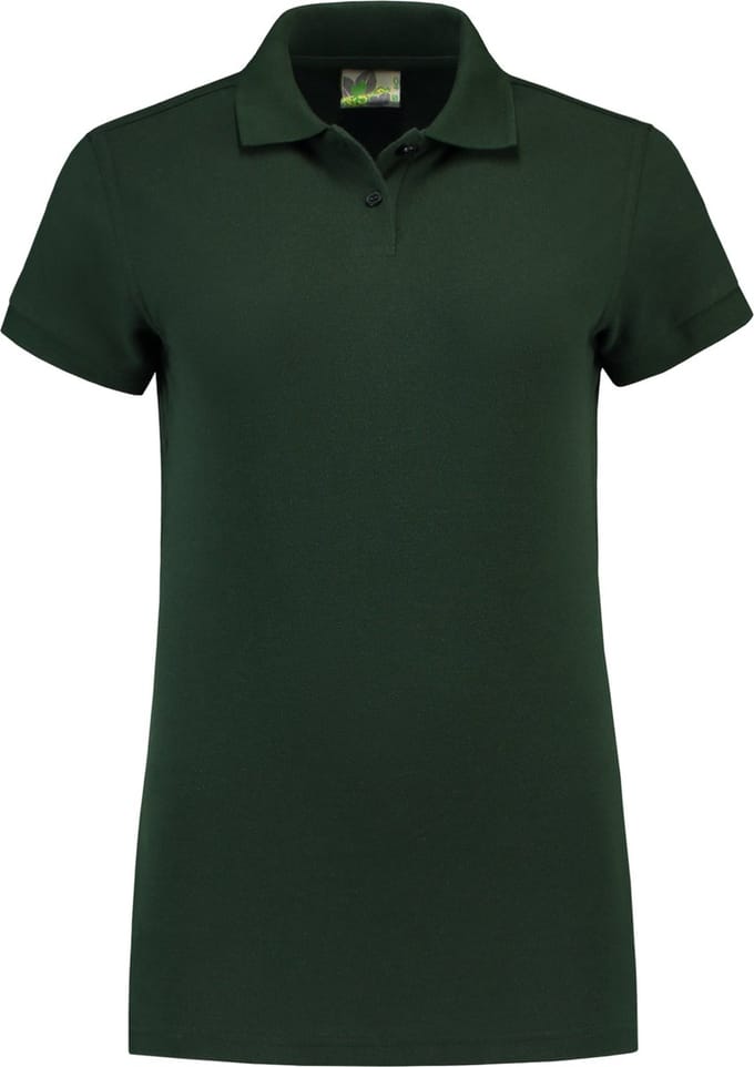 Lemon & Soda polo voor dames in de maat M in de kleur forest green.
